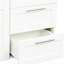 Armoire de cuisine haute à 2 portes, 5 tiroirs et 5 espaces de rangement, panneau de particules blanc - 15 mm, dossier de 3 m, sans effort pour nettoyer les espaces classiques, matériau