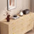 Fluted 9-Drawer Dresser 57''W Wood Wide Chest Of Drawers With Metal Handle, Adjustable Feet-1786709473