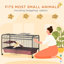 Cage pour petits animaux de 48 po, clapier à lapins ou maison pour furet avec mangeoire Pawhut, roulettes, plateforme, rampe