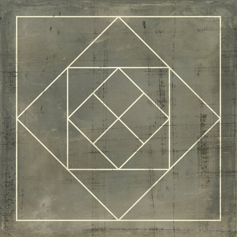 Geometric Blueprint V - Wrapped Canvas Print, 30cm H x 30cm W x 3.8cm D