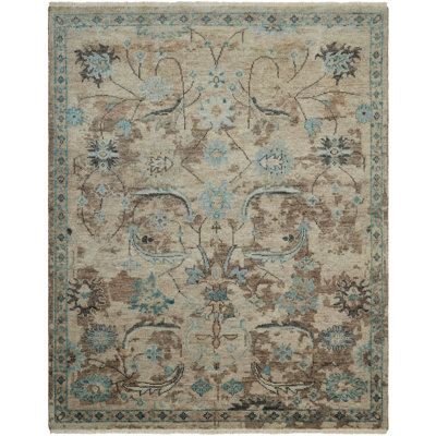 Oushara Hand Knotted Wool Oriental Area Rug