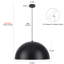 Luminaire suspendu en forme de dôme à 1 lumière pour îlot de cuisine-2250947-2250946