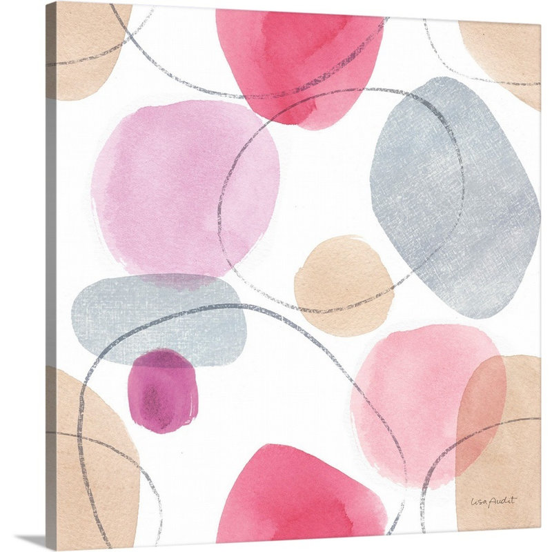 «Think Pink 14» par Lisa Audit - reproduction d'art, Toile tendue, H 36 po x l 36 po x P 1,25 po