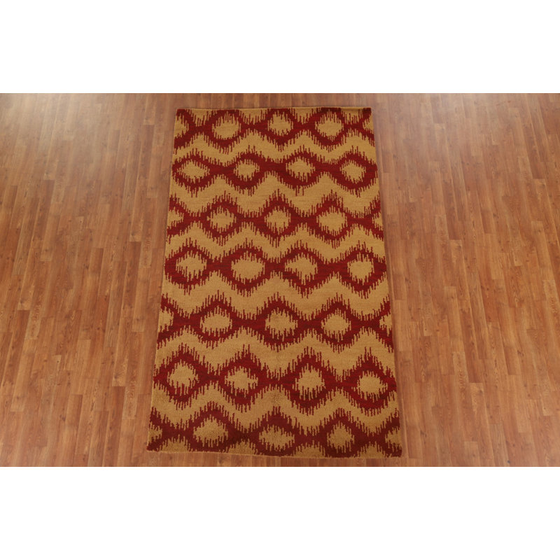 Handmade Wool Gabbeh Oriental Area Rug 5x8