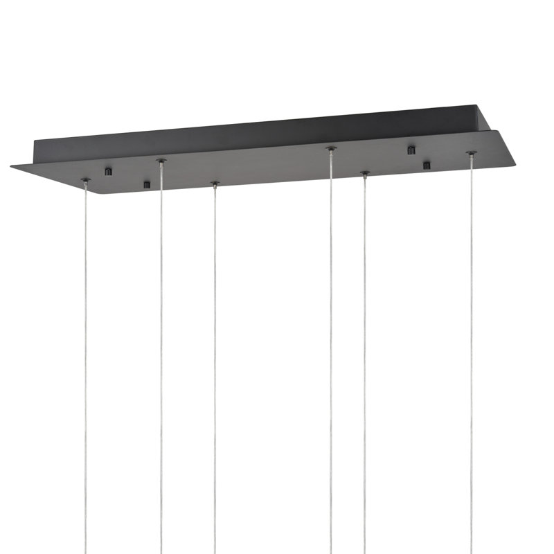 6 - Light LED Cluster Pendant, Black