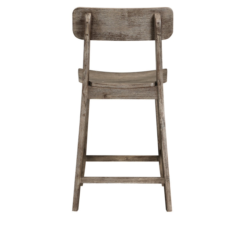 Almaguer Bar & Counter Stool, Counter Stool (24.75" Seat Height), Barnwood Wire-Brush
