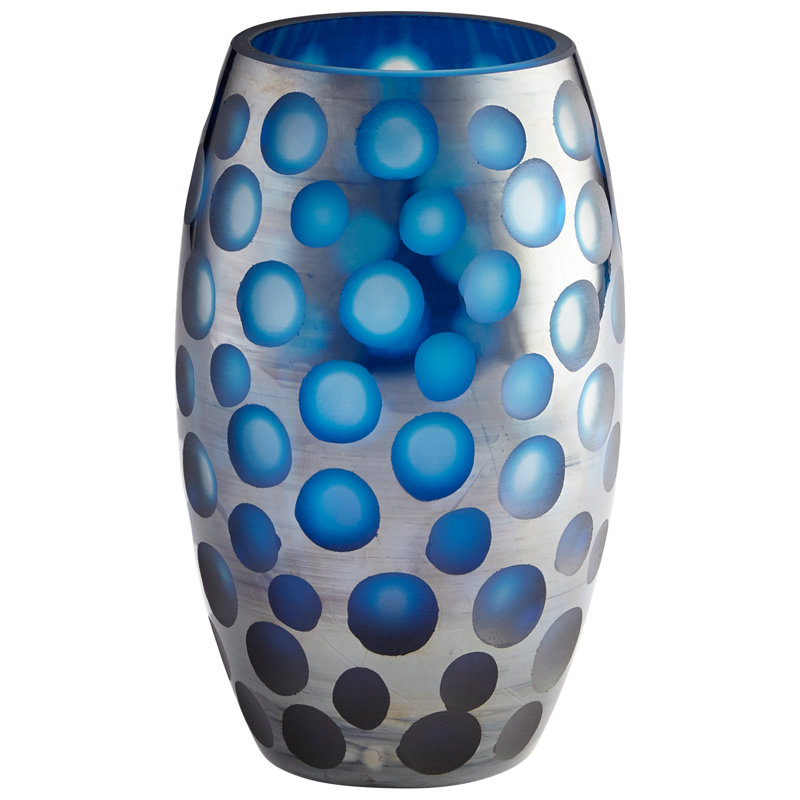 Glass Table Vase, 10" H x 6" W x 6" D