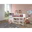Lit plateforme mezzanine simple en bois massif avec bibliothèque Hagen par Sunside Sails-769323265