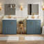 Ensemble de meuble-lavabo 60 po avec lavabo en céramique, armoire de rangement en bois massif, ensemble de meuble-lavabo autoportant avec 3 tiroirs et portes à fermeture douce-52860770
