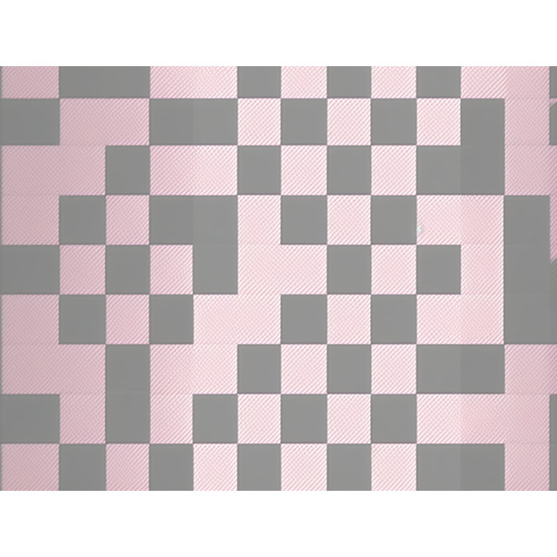 Polyester Comforter, Twin Extra Long Comforter, Gray/Pink Checkered