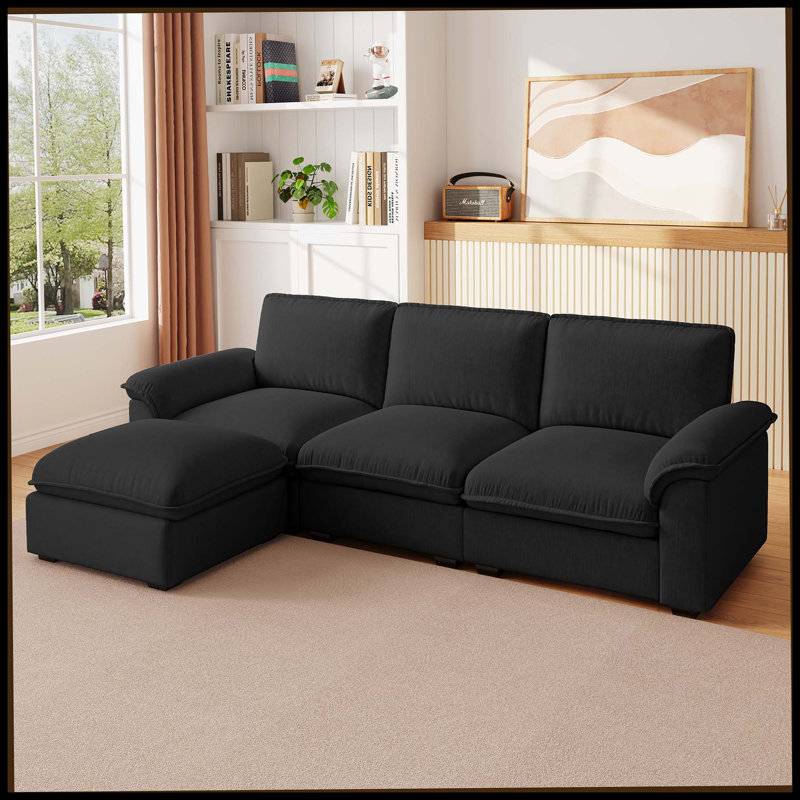 Canapé modulaire Cloud Couch For L, Noir