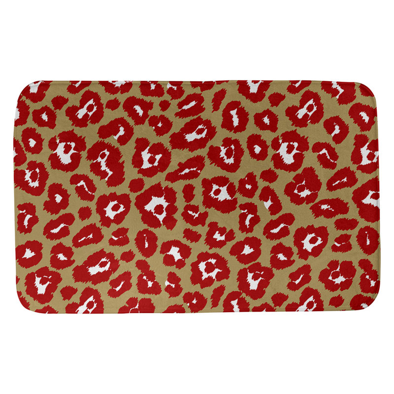Tapis pour salle de bain Tampa Bay, H 0,5 po x l 21 po x L 34 po, Or / blanc / rouge
