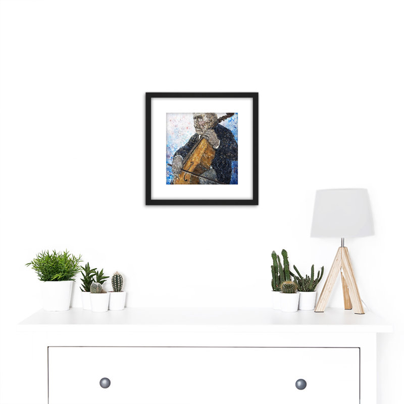Contrebasse 1979 by Akira Tanaka - Single Picture Frame Painting