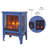 17 Inch Freestanding Electric Fireplace Stove Heater with 3D Flame Effect