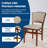 MECO Stakmore French Fabric Upholstered Seat Folding Chair Set, 2 Pack, Cherry