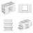 Closet Island With 10 Drawers, Modern Island Dresser With Glass Top & Led Light, White