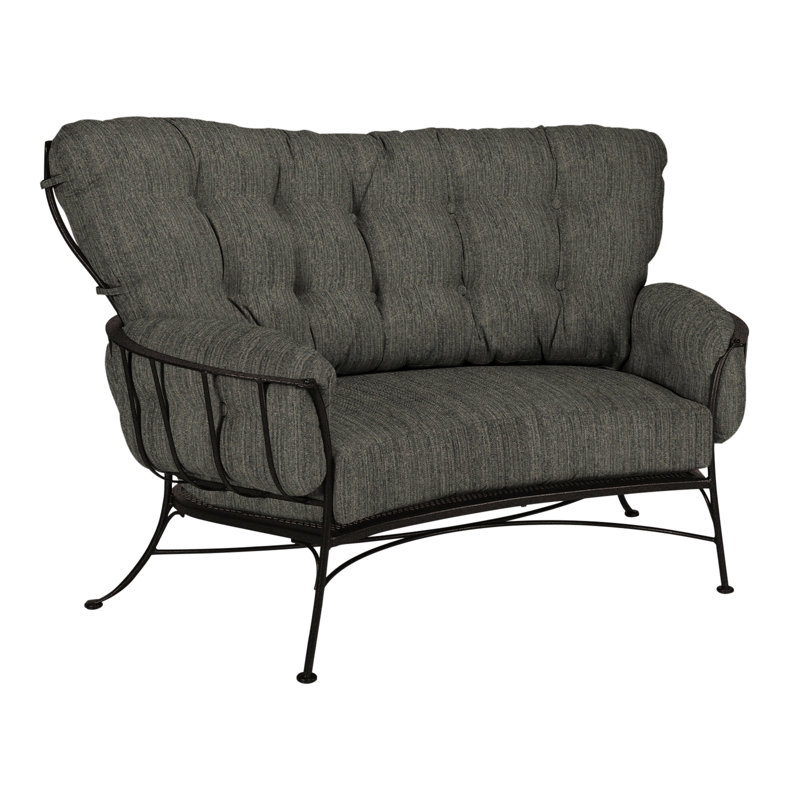 Monterra Outdoor 2 - Seat Loveseat, Carbon Black, Cast Silver