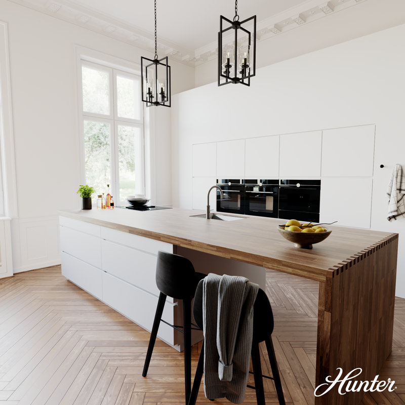 Kerrison 4 - Light Geometric Pendant, Natural Iron