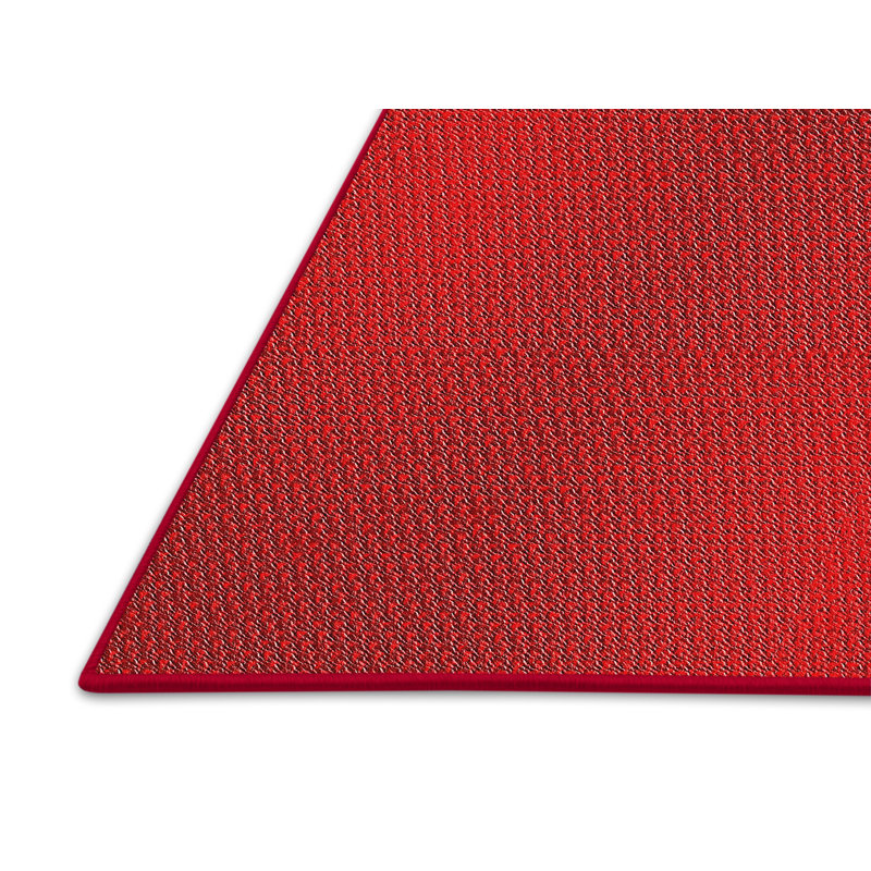 Tapis rouge tissé à la machine, Rectangle 2 pi x 3 pi