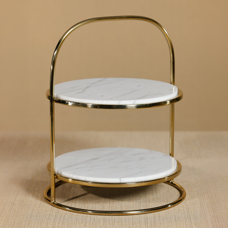 Présentoir à gâteaux 2 niveaux Elegant