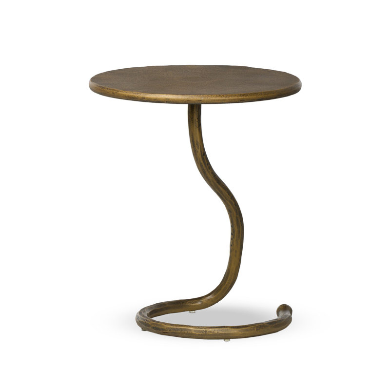 VERA End Table, Brass