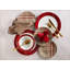 32 Piece Highland Red Tartan Dinner Set