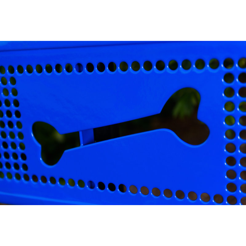 Banc de parc en acier Pollitt, Bleu