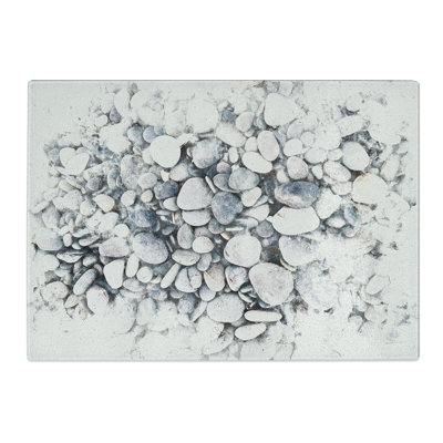 Tempered Glass Pebbles Chopping Board