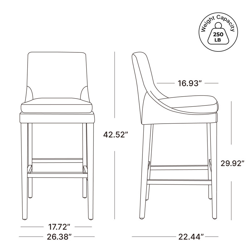 Niara Leather Counter & Bar Stool