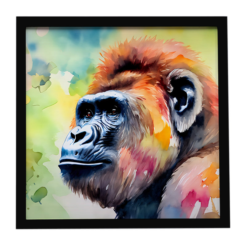 Gorilla Framed Metal Print