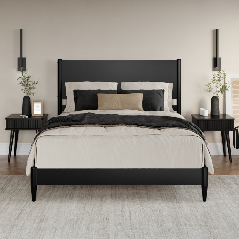 Lit plateforme Bromwyn, Grand, Noir