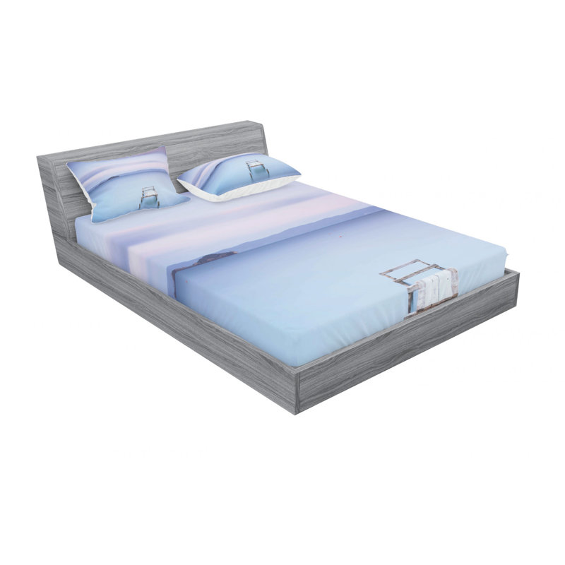 Ensemble de draps jettyon bolsena lake, Ensemble de drap pour grand lit avec drap-housse
