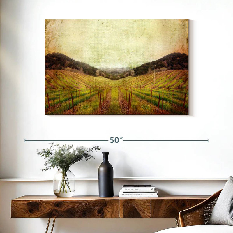 Alvord Napa Vineyard Landscape, H 26 po x l 39 po