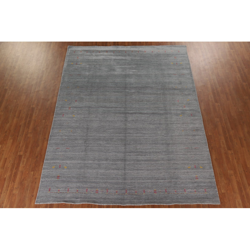 Tapis indien rayé Gabbeh 9 x 12