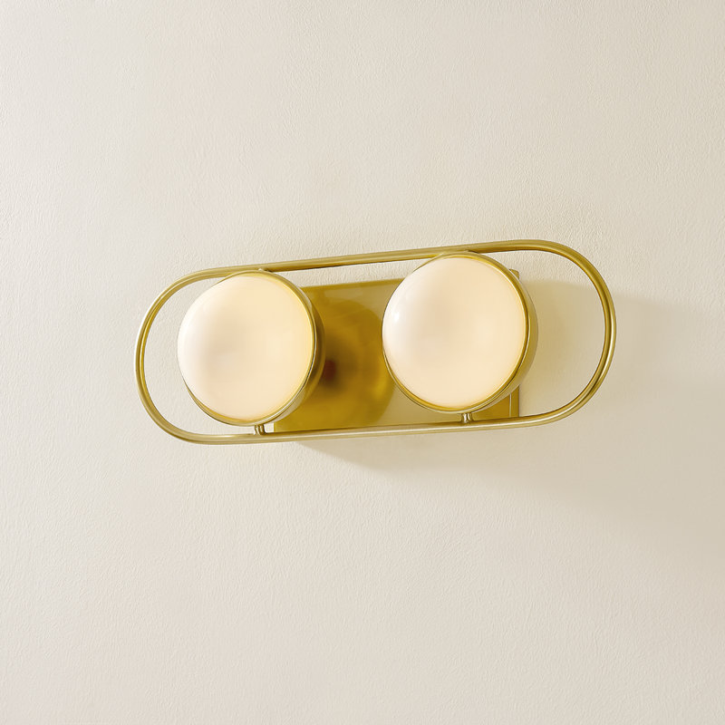 Amy 2 Light Bath and Vanity, Aged Brass