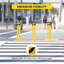 Safety Bollards 1 Pack, 48in Steel Bollard Posts with Anchor Bolts Yellow-125210430
