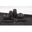 Chiseled Texture Black Iron Globe Vase, Large-1263952618