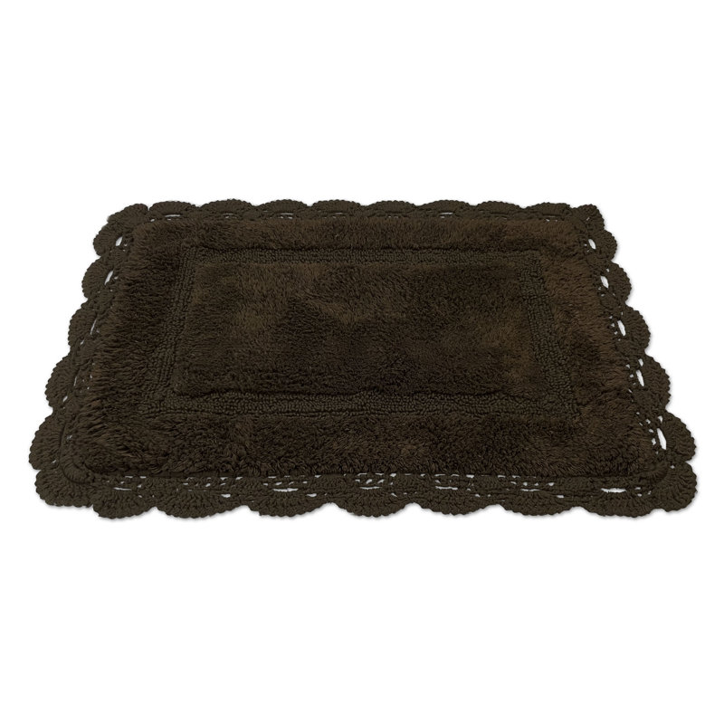 Tapis pour salle de bain en crochet, Chocolat, 30 x 20 pouces