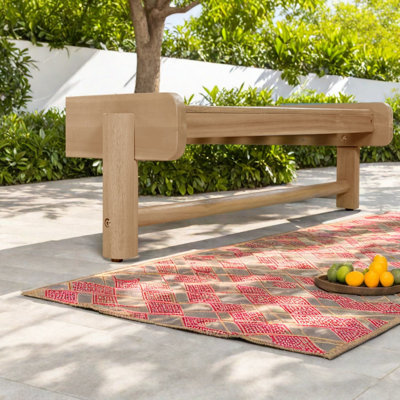 Méridiennes de patio réglables, fauteuil inclinable rustique en bois d'acacia