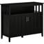 Buffet café avec tablettes intérieures réglables et 2 portes, armoire de cuisine noire pour vestibule ou salon, construction, l 41,75 po x P 17,75 po H 35,5 po