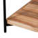 Consdan Side Table Solid Fir Wood - Metal Frame, 2-Tier End Table for Living Room/Bedroom/Office