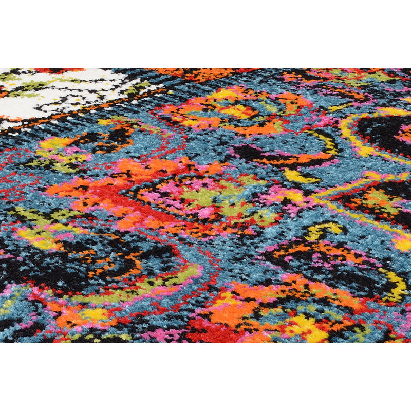 Rigoberto Patchwork Shag Area Rug, Runner 65 x 130cm