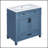 30-Inch Blue Bathroom Vanity with Ceramic Sink, Solid Wood, Soft-Closing Doors, and Ample Storage for Modern Elegance