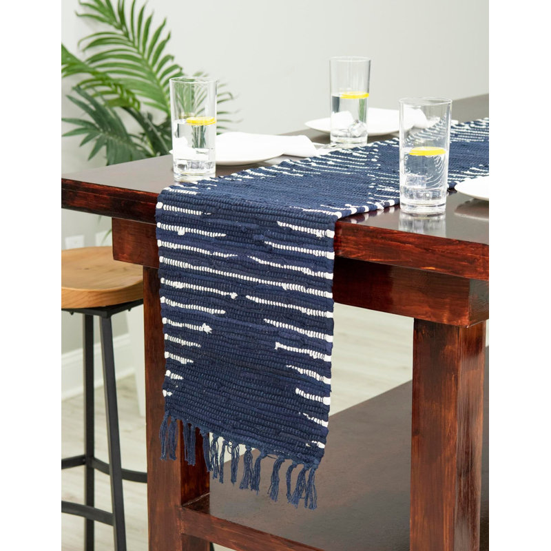 Keita Cotton Abstract Indoor Rug, Table Runner 1'2"x5'1"