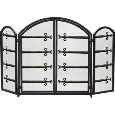 Dalbey 3 Panel Steel Fireplace Screen