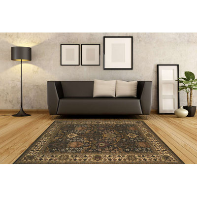 Luna Delicate Brown Hand Tufted Wool Traditional Oriental Area Rug