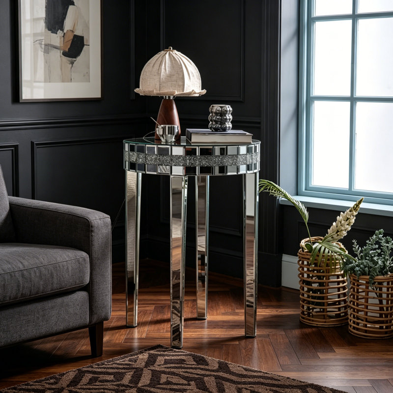 Round Mirror Breakfast Table