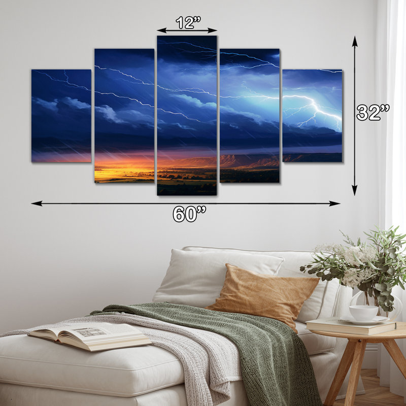Cyril - Lightning Canvas Art Print - 5 Panels