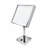 Anodized aluminum body square freestanding LED 5X magnified vanity mirror-100043312