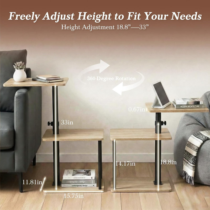 360° Swivel Side Table